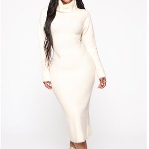 Soft Spot For You Sweater Dress - Ivory